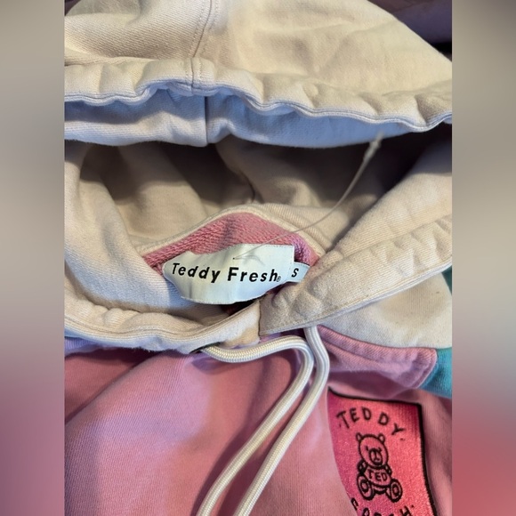 Teddy Fresh color block hoodie size small - Picture 3 of 5